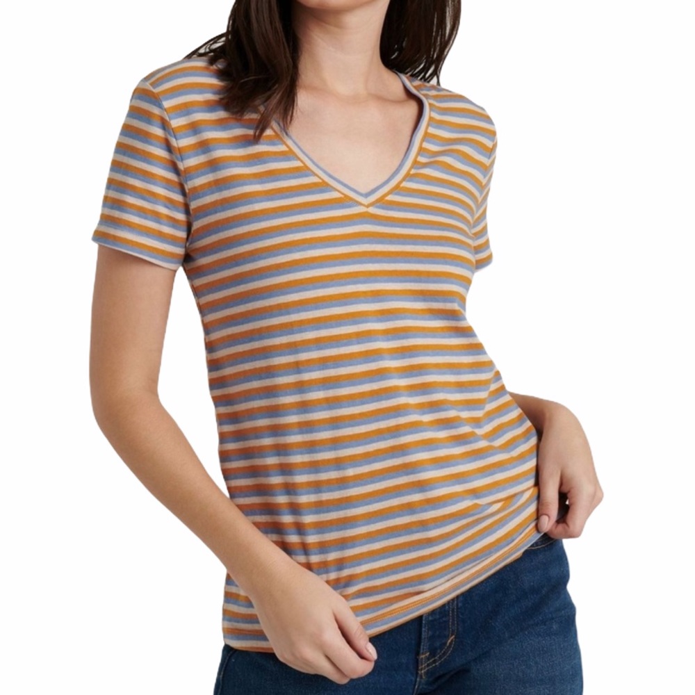 Lucky Brand Stripes V-Neck Tee